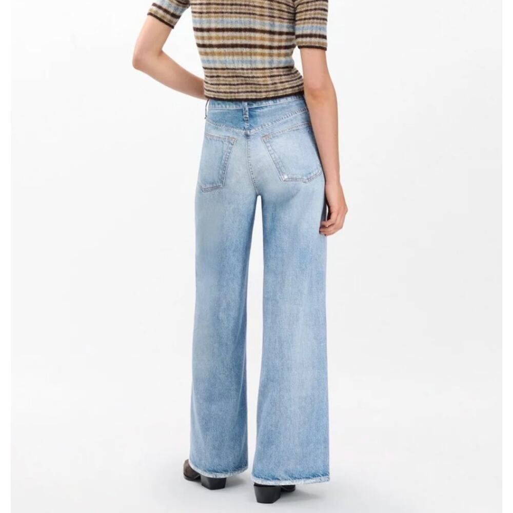 Rag & Bone Miramar Sofie Raily Cotton Terry Wide-Leg Pants NWT Size 29 - Picture 6 of 6